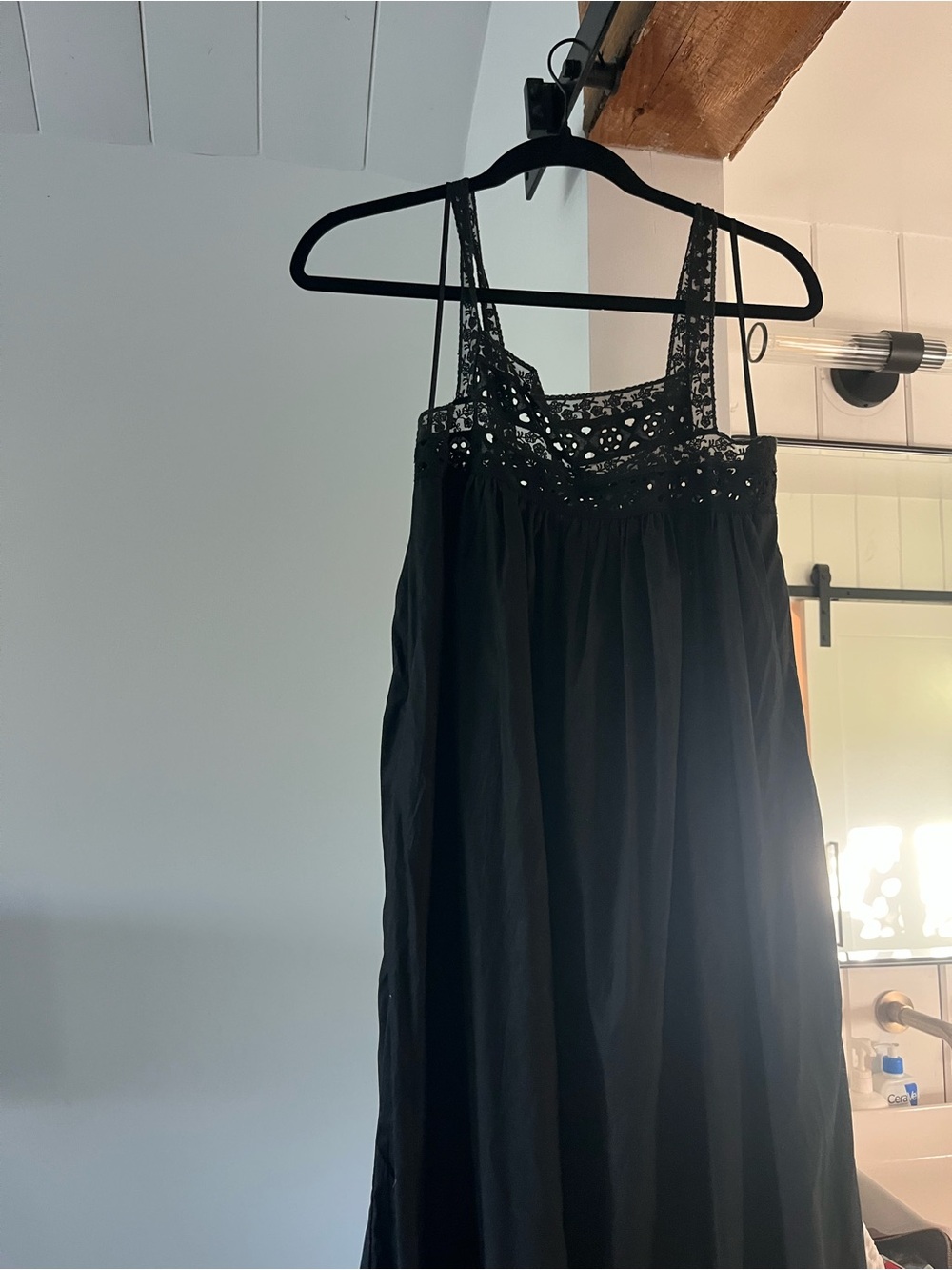 J. Crew maxi Black Crochet Sleeveless Dress